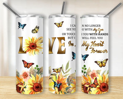 Faith Butterfly Tumbler Sublimation Design, Butterfly PNG Wrap 20oz Skinny Sublimation Straight & Tapered Tumbler Design Download Sublimation BouDesign 