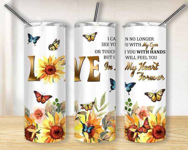 Faith Butterfly Tumbler Sublimation Design, Butterfly PNG Wrap 20oz Skinny Sublimation Straight & Tapered Tumbler Design Download Sublimation BouDesign 