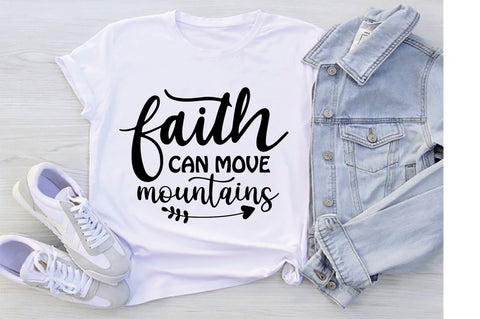 Faith Can Move Mountains Design File SVG SVG Creativeart88 