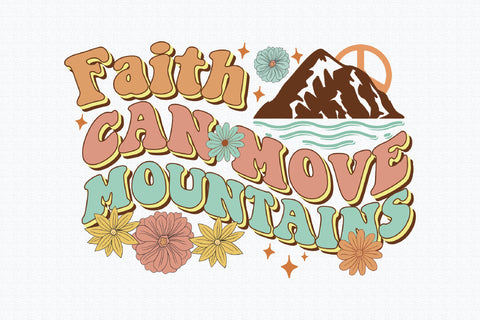 Faith Can Move Mountains Sublimation Design SVG Creativeart88 