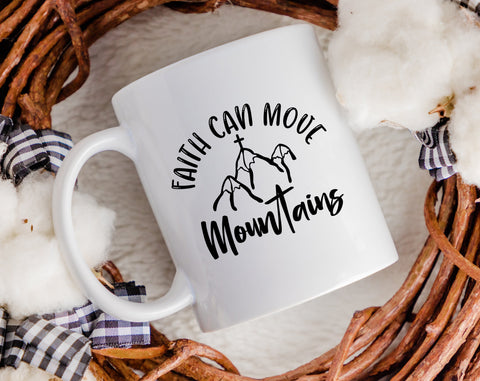 Faith Can Move Mountains SVG, Christian Quote SVG SVG HappyDesignStudio 