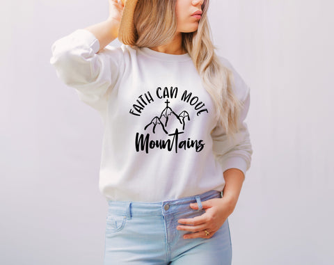 Faith Can Move Mountains SVG, Christian Quote SVG SVG HappyDesignStudio 