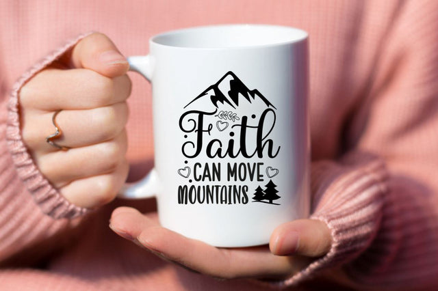Faith can move mountains SVG SVG DESIGNISTIC 