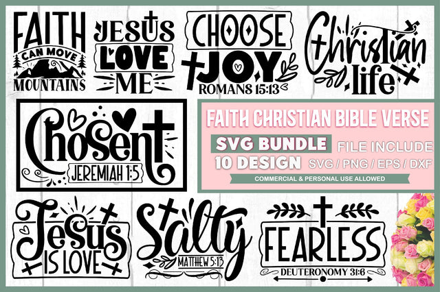 Faith Christian Bible Verse SVG Bundle SVG Ariyan 