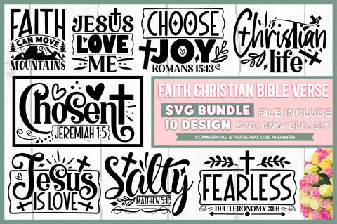 Faith Christian Bible Verse SVG Bundle SVG Ariyan 