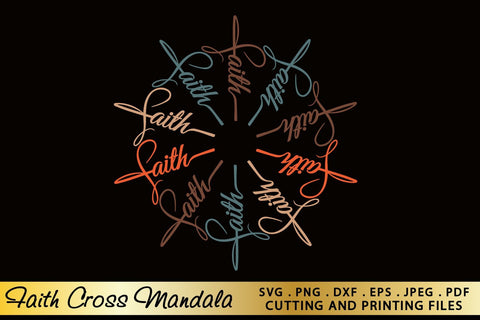 Faith Cross Mandala SVG PNG EPS DXF Cutting and Printing SVG zoellartz 