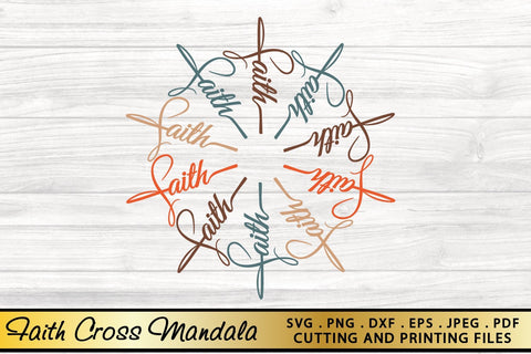 Faith Cross Mandala SVG PNG EPS DXF Cutting and Printing SVG zoellartz 