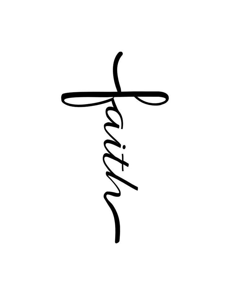 The Word Faith In Cursive As A Tattoo