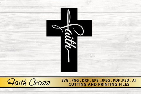 Faith Cross SVG PNG EPS DXF Cutting and Printing Files SVG zoellartz 