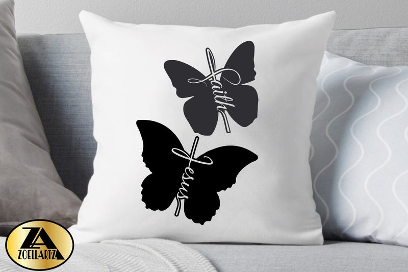 Faith Cross SVG PNG EPS DXF Jesus SVG Butterfly SVG God SVG - So Fontsy