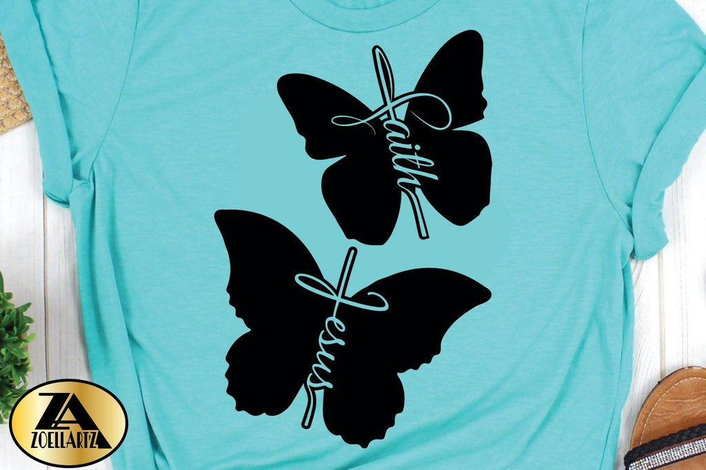Faith Cross SVG PNG EPS DXF Jesus SVG Butterfly SVG God SVG - So Fontsy