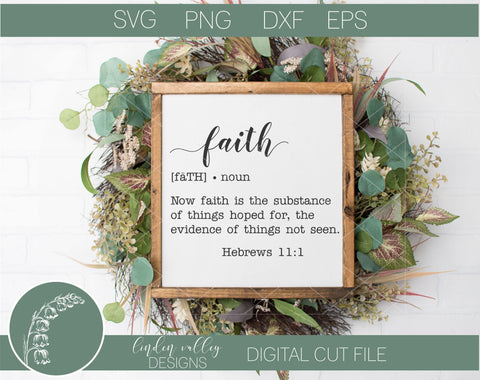 Faith Definition Typography SVG SVG Linden Valley Designs 