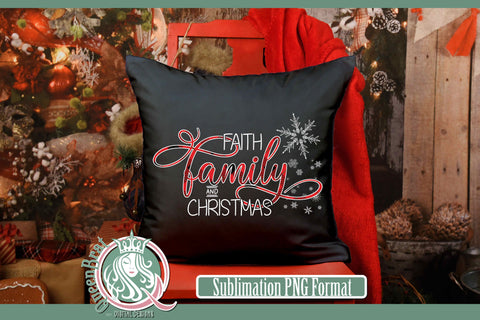 Faith Family Christmas Sublimation Sublimation QueenBrat Digital Designs 