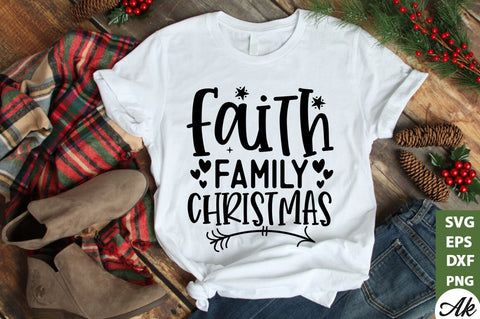 Faith family Christmas SVG SVG akazaddesign 