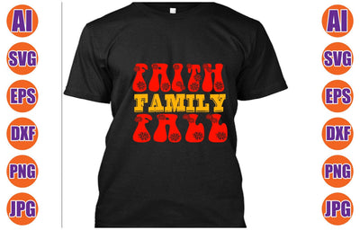 Faith Family Fall Retro SVG SVG Syaman 