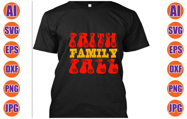 Faith Family Fall Retro SVG SVG Syaman 