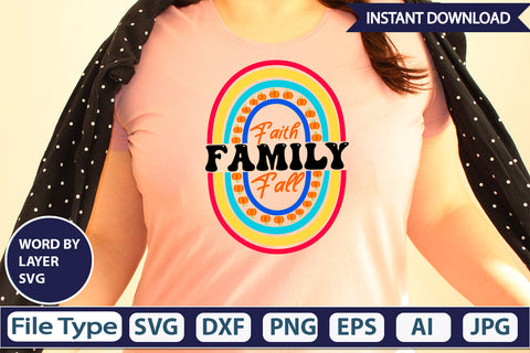 Faith Family Fall SVG Cut File SVG DesignPlante 503 