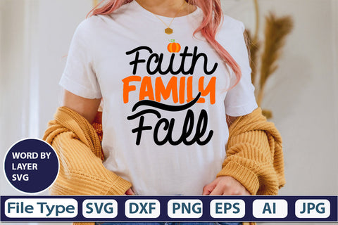 Faith Family Fall SVG Cut File SVG DesignPlante 503 