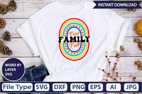 Faith Family Fall SVG Cut File SVG DesignPlante 503 