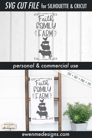 Faith Family Farm - Farm Animals - SVG SVG Ewe-N-Me Designs 