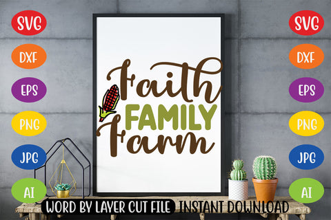 Faith Family Farm SVG CUT FILE SVG MStudio 
