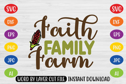 Faith Family Farm SVG CUT FILE SVG MStudio 