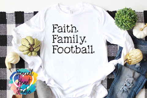 Faith. Family. Football. SVG Special Heart Studio 