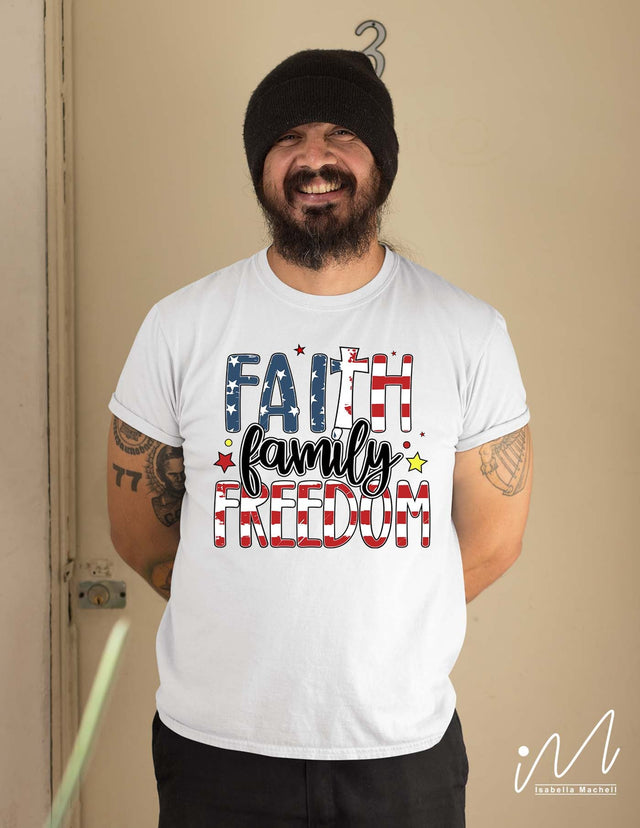 Faith family freedom png, 4th of July png SVG Isabella Machell 