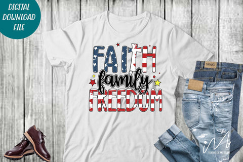 Faith family freedom png, 4th of July png SVG Isabella Machell 