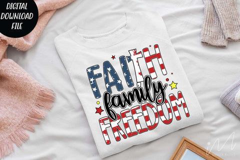 Faith family freedom png, 4th of July png SVG Isabella Machell 
