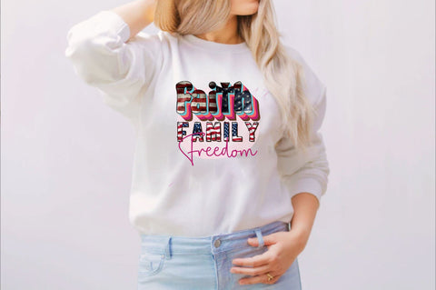 Faith Family freedom Sublimation SVGArt 