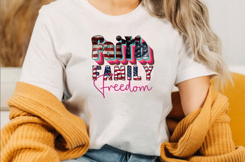 Faith Family freedom Sublimation SVGArt 