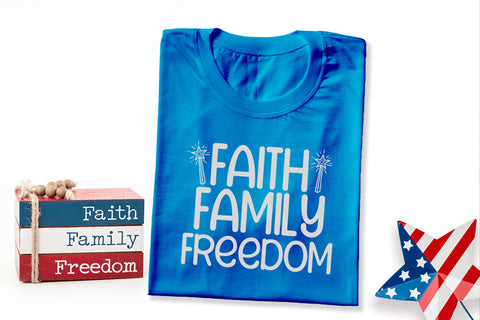 Faith Family Freedom SVG I 4th of July SVG I Patriotic SVG SVG Happy Printables Club 