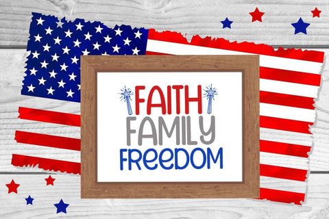 Faith Family Freedom SVG I 4th of July SVG I Patriotic SVG SVG Happy Printables Club 