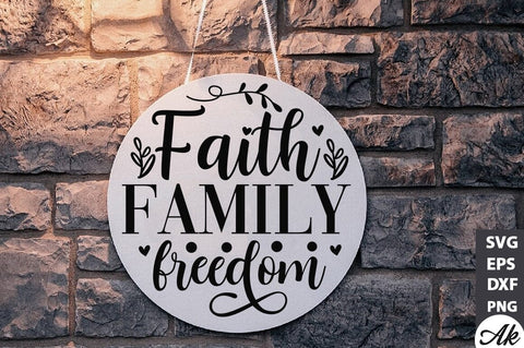 Faith family freedom SVG SVG akazaddesign 