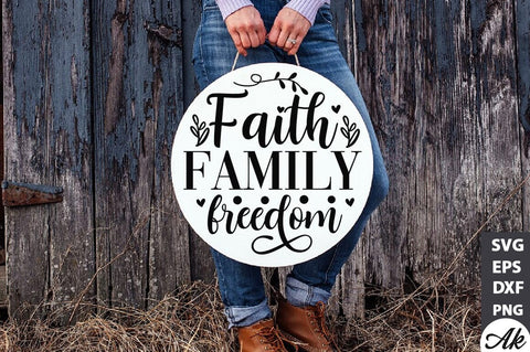 Faith family freedom SVG SVG akazaddesign 
