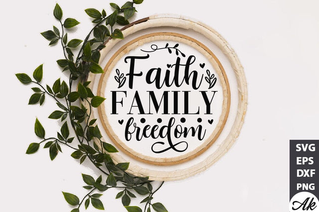 Faith family freedom SVG SVG akazaddesign 