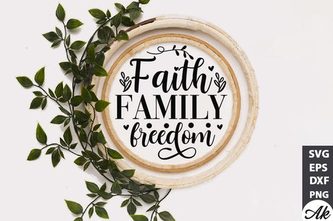 Faith family freedom SVG SVG akazaddesign 