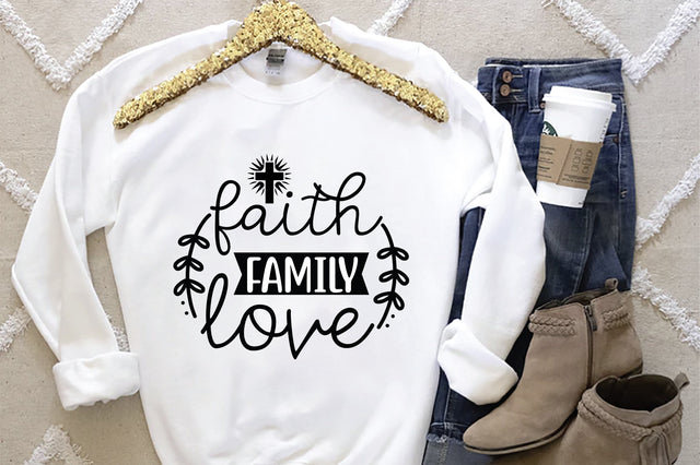 Faith Family Love SVG SVG Creativeart88 
