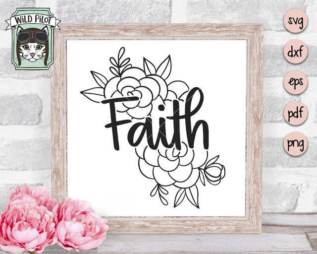 Faith Flower SVG Cut File SVG Wild Pilot 