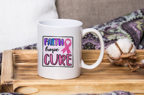 Faith Hope Cure, Breast Cancer Sublimation PNG SVG futivesvg 