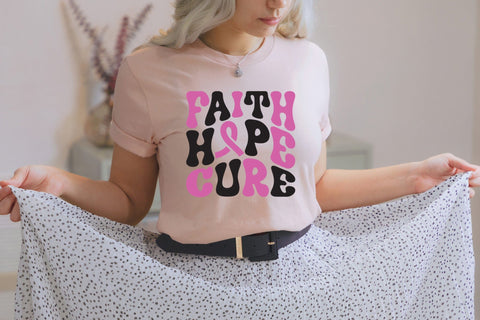 Faith Hope Cure SVG - Breast Cancer SVG SVG CraftLabSVG 