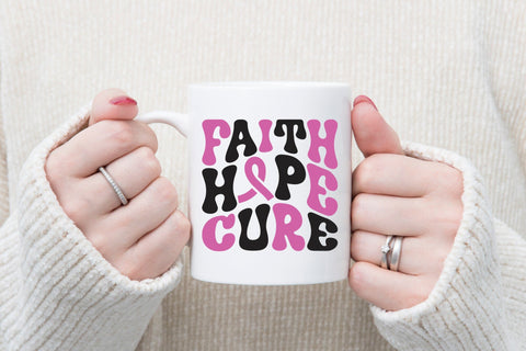 Faith Hope Cure SVG - Breast Cancer SVG SVG CraftLabSVG 