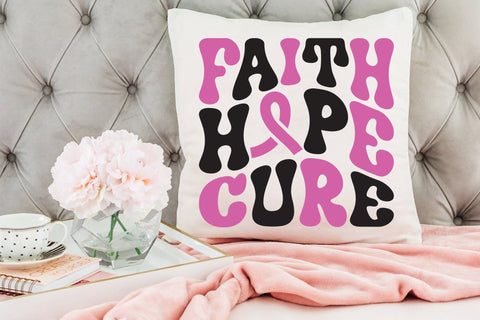 Faith Hope Cure SVG - Breast Cancer SVG SVG CraftLabSVG 