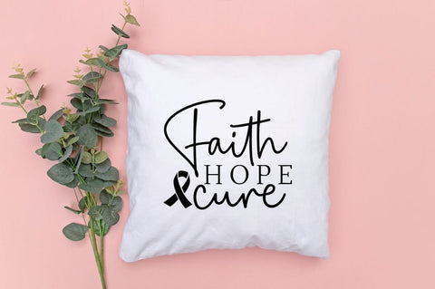 Faith hope cure SVG, Faith hope cure SVG DESIGNISTIC 