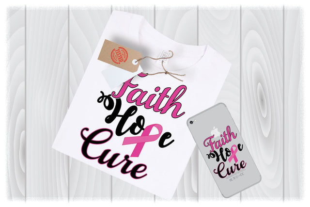 Faith Hope Cure SVG Files for Cricut Designs | Breast Cancer SVG Files SVG My Sew Cute Boutique 