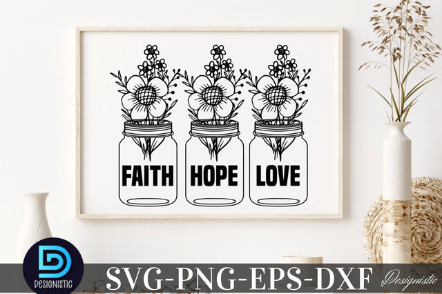 Faith hope love, Mental Health SVG SVG DESIGNISTIC 