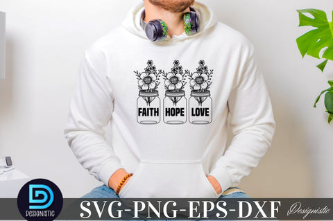 Faith hope love, Mental Health SVG SVG DESIGNISTIC 