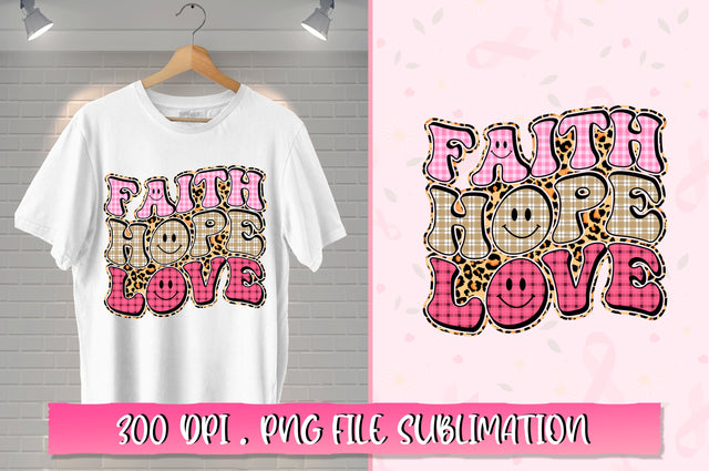 Faith. Hope. Love Retro Sublimation SVG Shetara Begum 