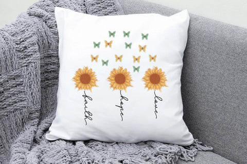 Faith Hope Love Sunflower PNG Sublimation Jagonath Roy 